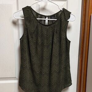 Worthington Olive Patterned Blouse
